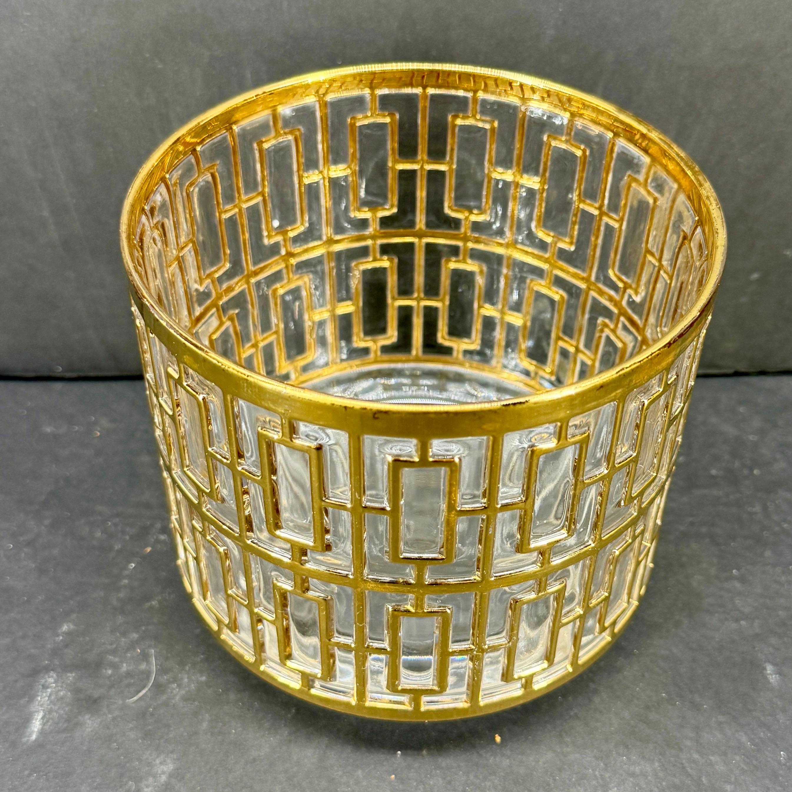 Juego de Bar de Cristal Imperial Shoji 22K Moderno de Mediados de Siglo en venta 2