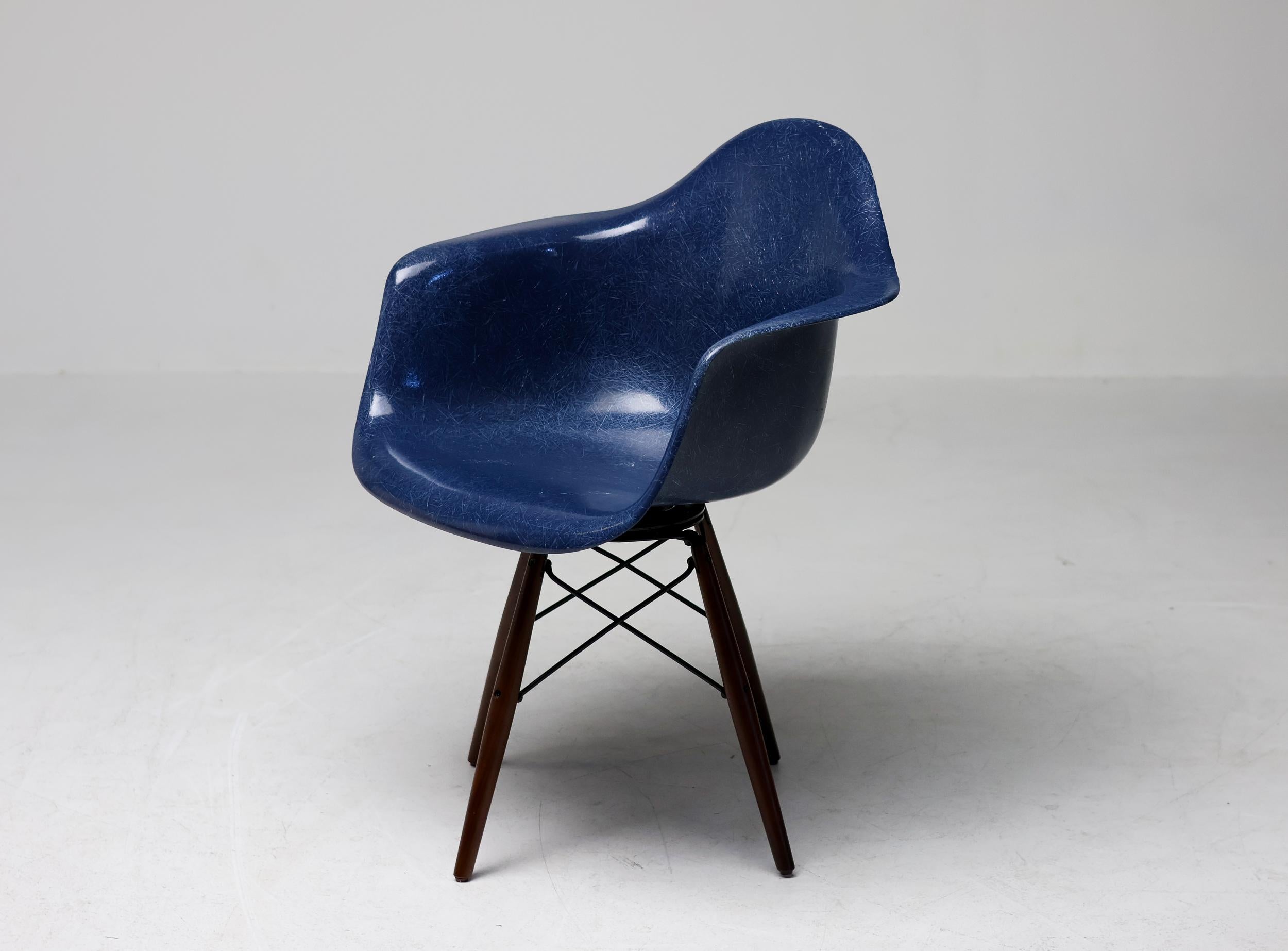 Mid Century Modern Indigo Blue Charles Eames 