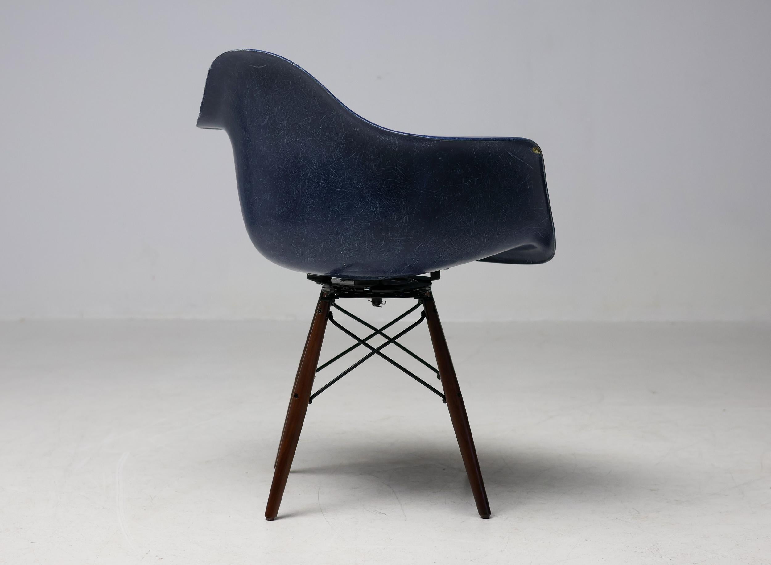 20th Century Mid Century Modern Indigo Blue Charles Eames 