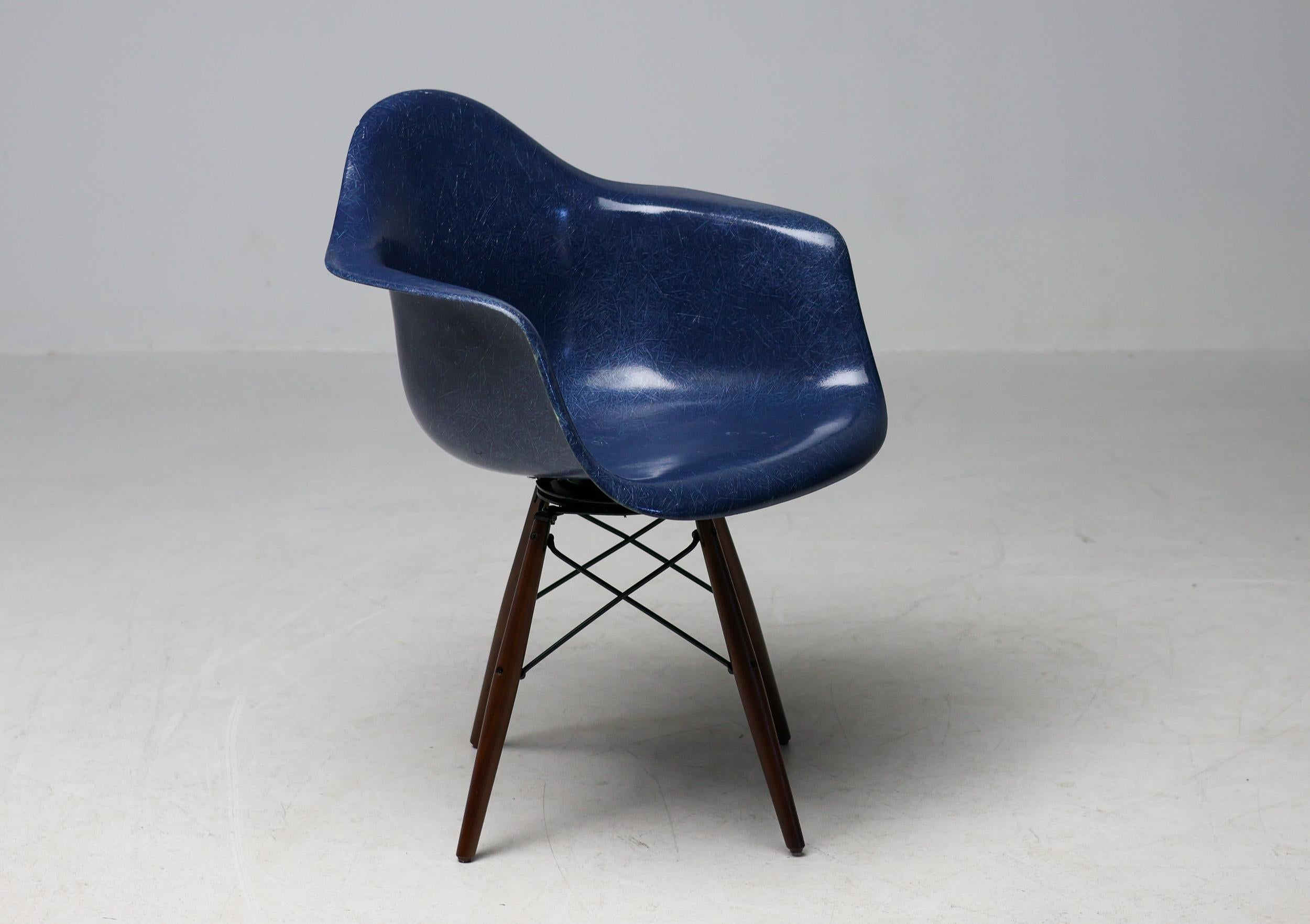 Mid Century Modern Indigo Blue Charles Eames 