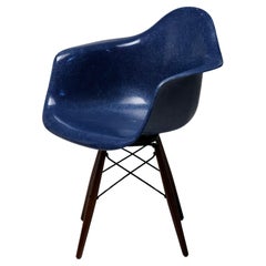 Mid Century Modern Indigo Blue Charles Eames "PAW" Armchair by Herman Miller