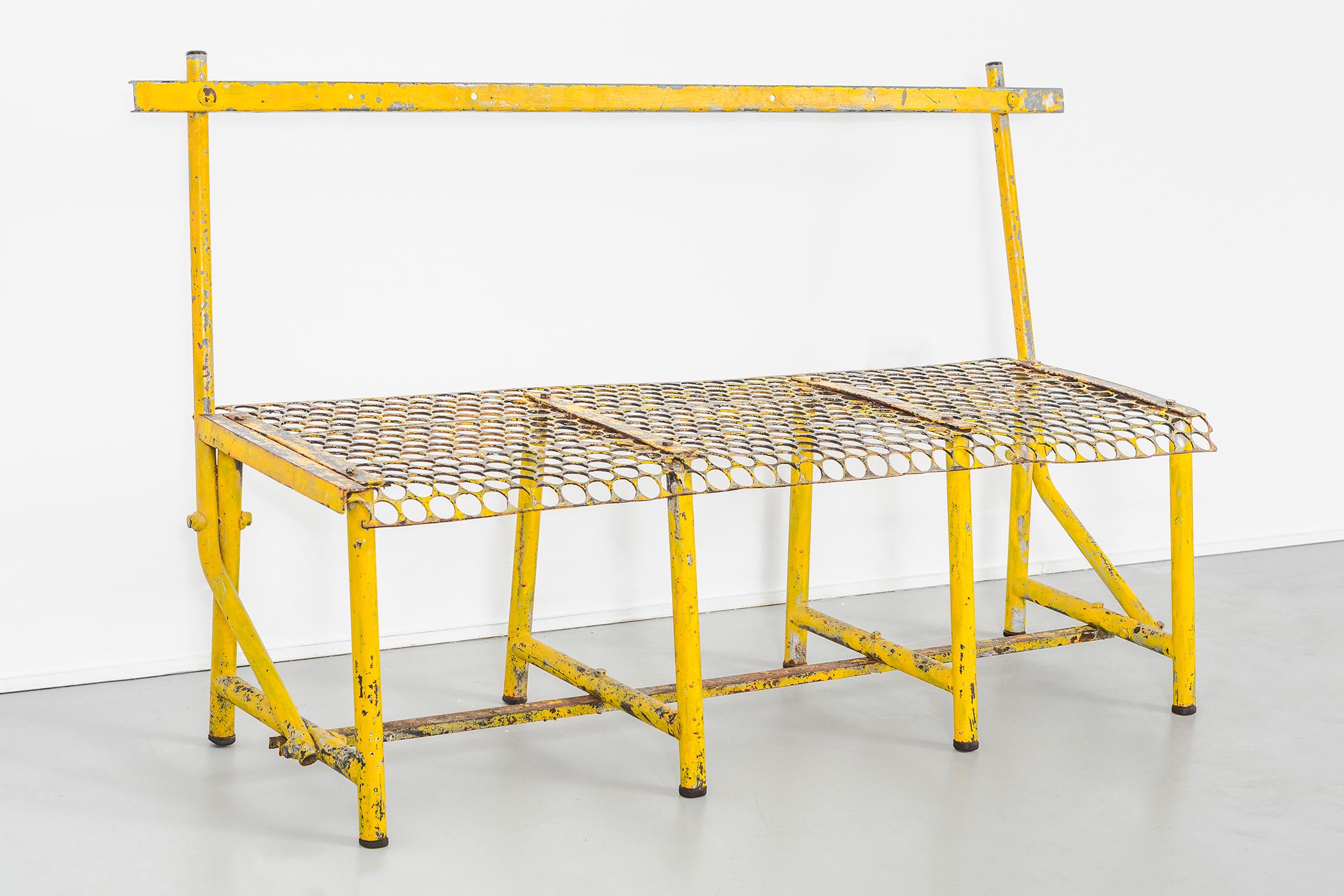French Mid-Century Modern Industrial Bench For Sale