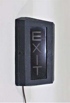 Mid-Century Modern Industrial Double Sided Exit Light or Sign