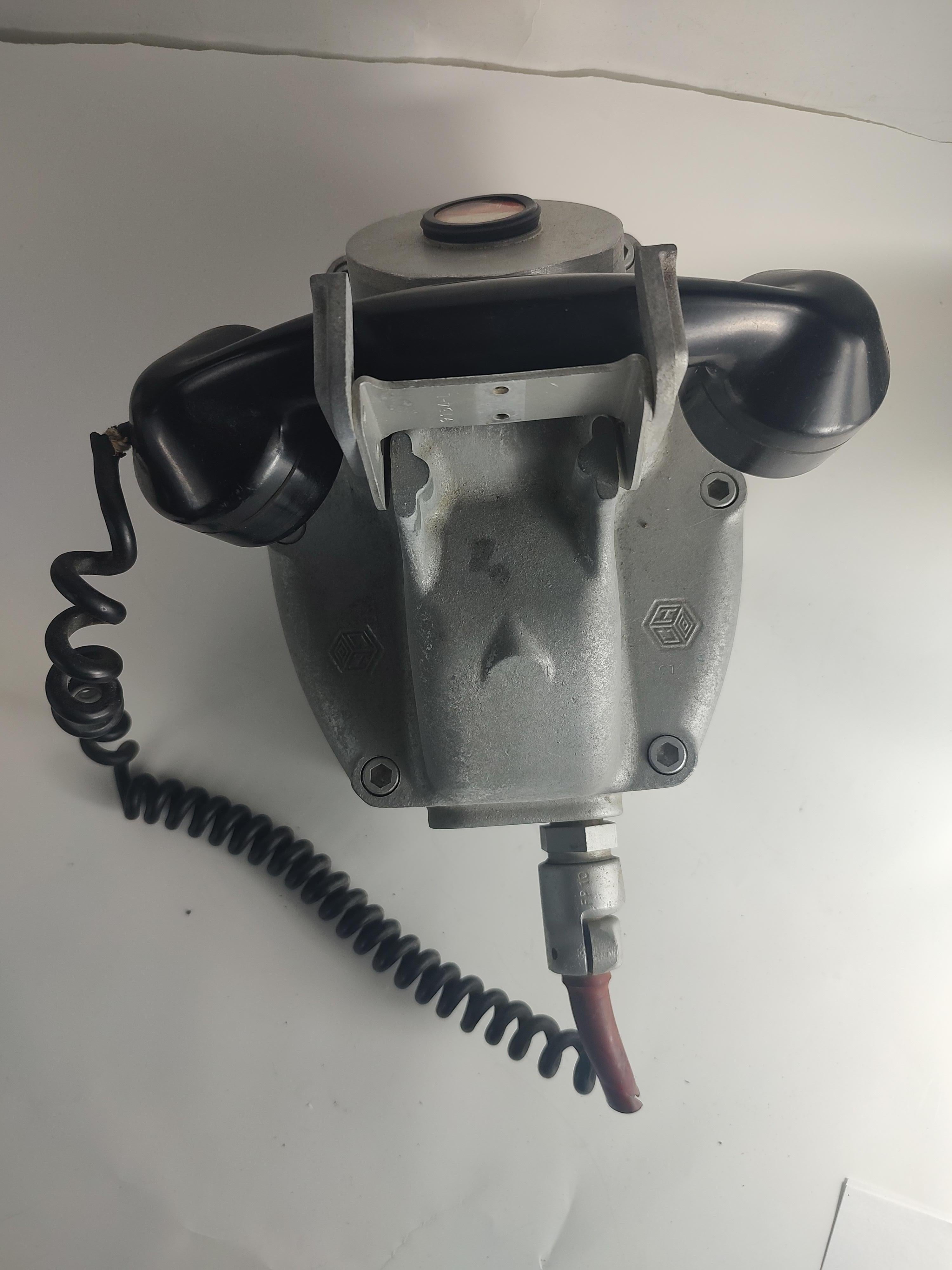 Mid-20th Century Mid-Century Modern Industrial Explosion Proof Phone by Crouse-Hinds C1955 For Sale