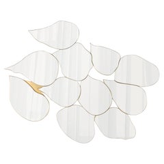 Miroir mural Infinity moderne du milieu du siècle, feuille d'or, fabriqué à la main par Greenapple