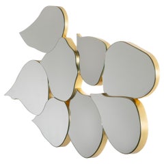 Specchio da parete Infinity, foglia d'oro, fatto a mano da Greenapple