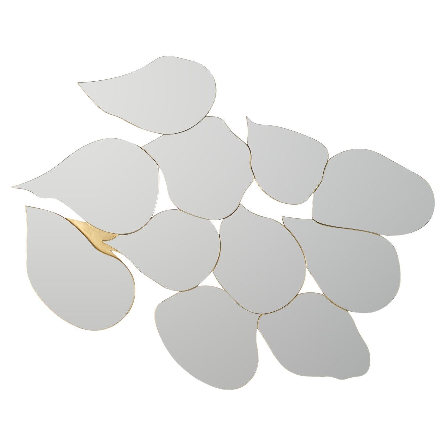 Espejo de pared Infinito moderno de mediados de siglo, pan de oro, hecho a mano por Greenapple en venta