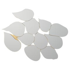 Espejo de pared Infinito moderno de mediados de siglo, pan de oro, hecho a mano por Greenapple