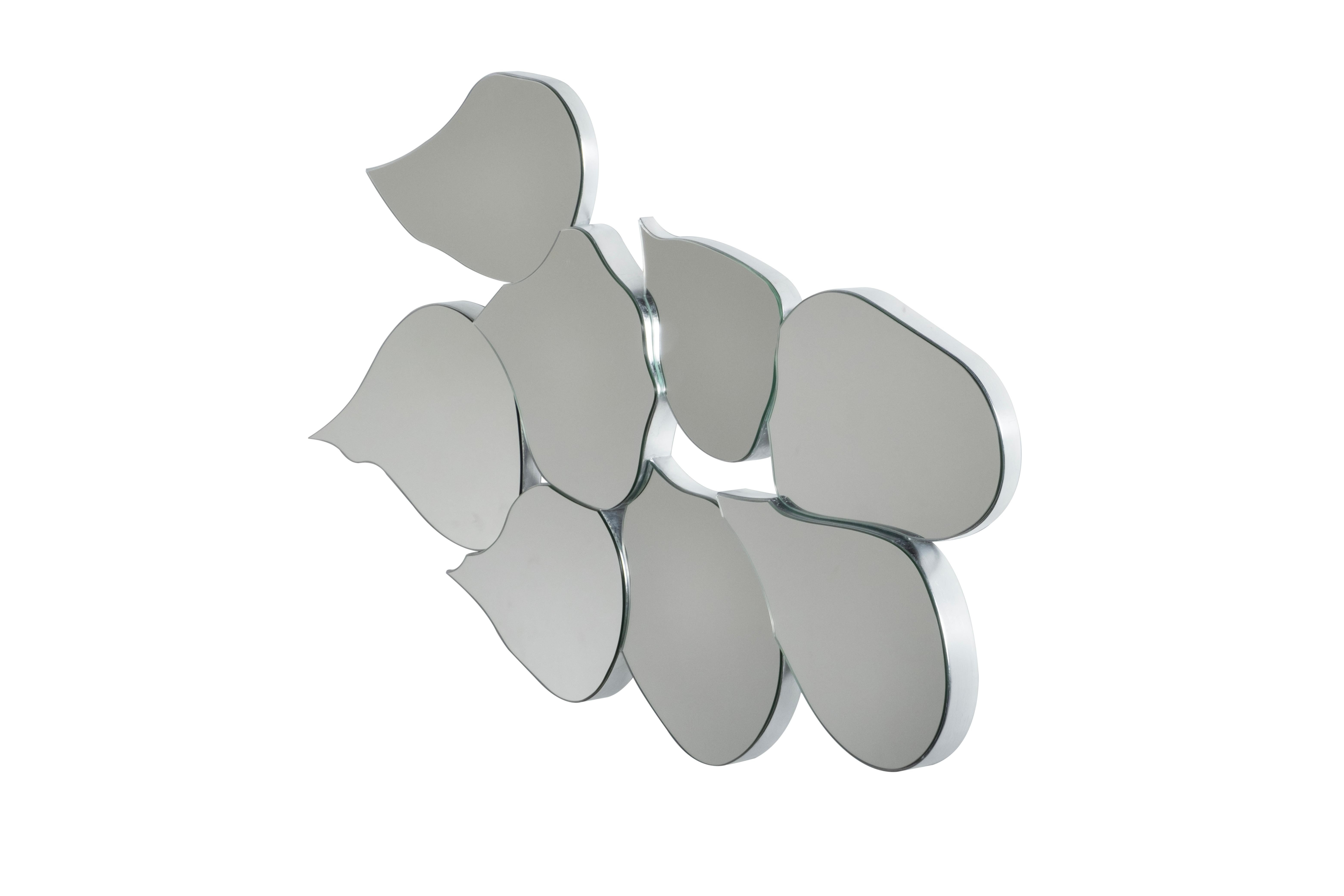 Espejo de pared Infinito moderno de mediados de siglo, pan de plata, hecho a mano por Greenapple Moderno de mediados de siglo en venta