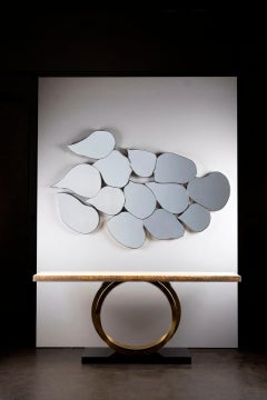 Mid-Century Modern Infinity Wall Mirror, Silver Leaf, Handmade by Greenapple