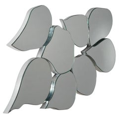Mid-Century Modern Infinity Wall Mirror, Silver Leaf, Handmade by Greenapple