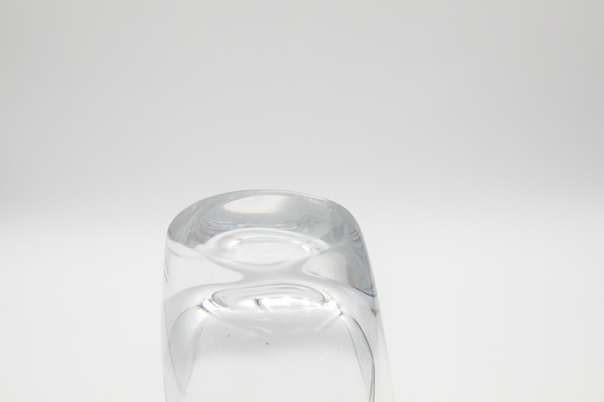 Vaso di cristallo di metà secolo Ingeborg Lundin per Orrefors, 1960 in vendita 5
