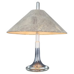 Mid-Century Modern Ingo Maurer Table Lamp Glass & Chrome, Design M, Germany 1960
