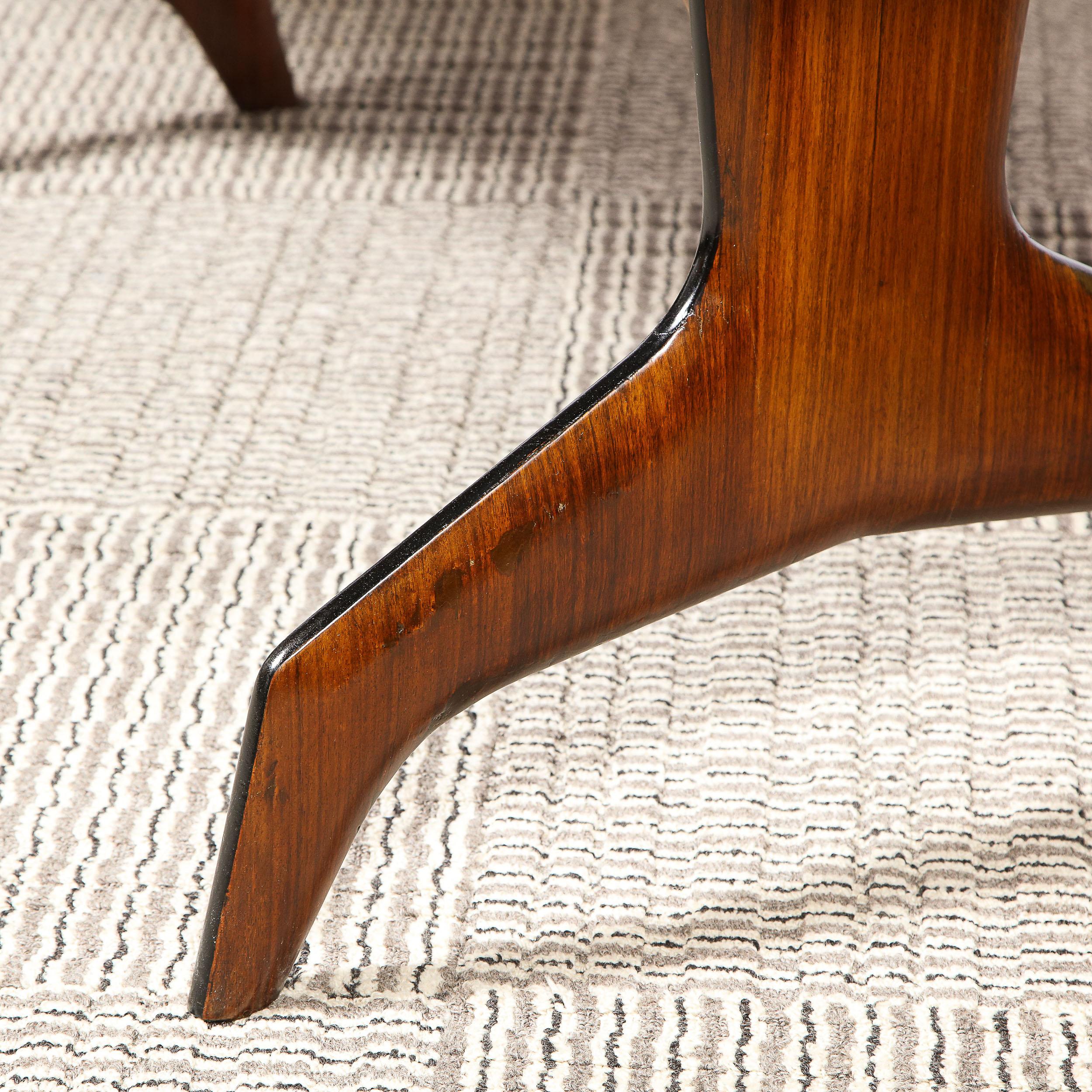 Mid-Century Modern Mid Century Modern Inlaid & Bookmatched Zebrawood Dining Table by Carlo De Carli
