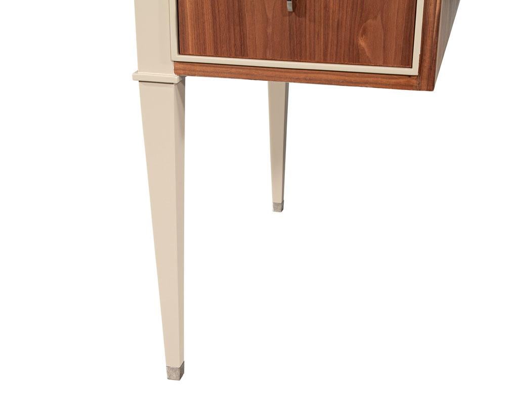 Mid-Century Modern Inspired 2-Tone Walnut Writing Desk 9
