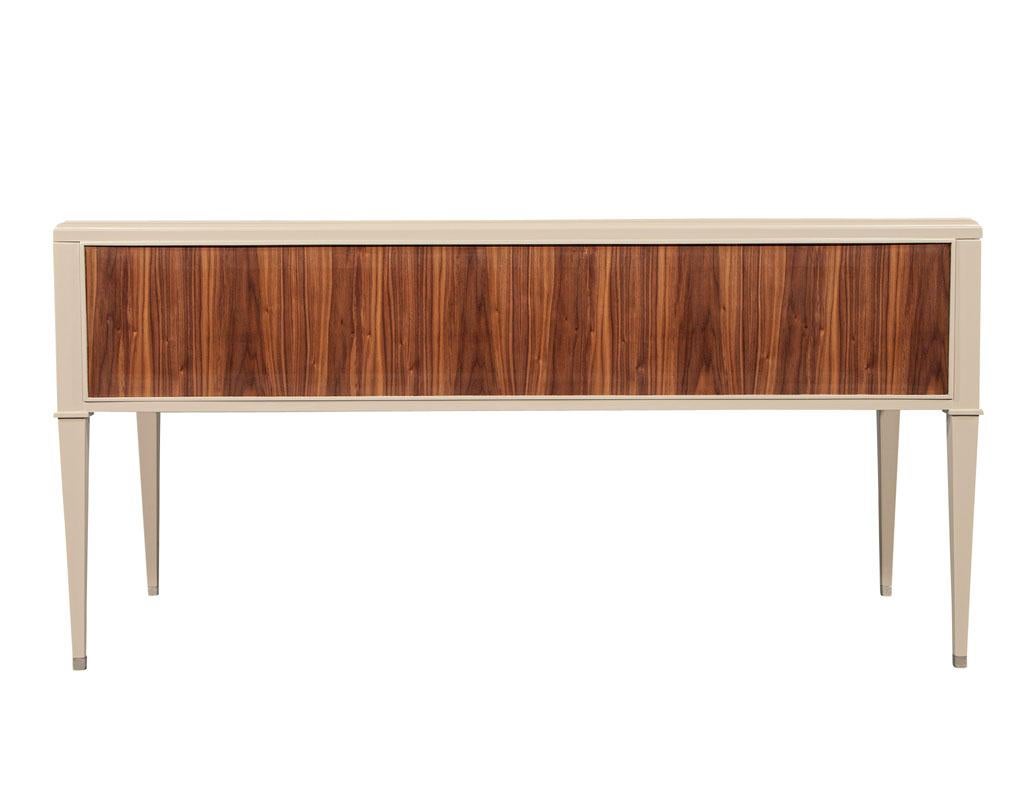 Mid-Century Modern Inspired 2-Tone Walnut Writing Desk 12