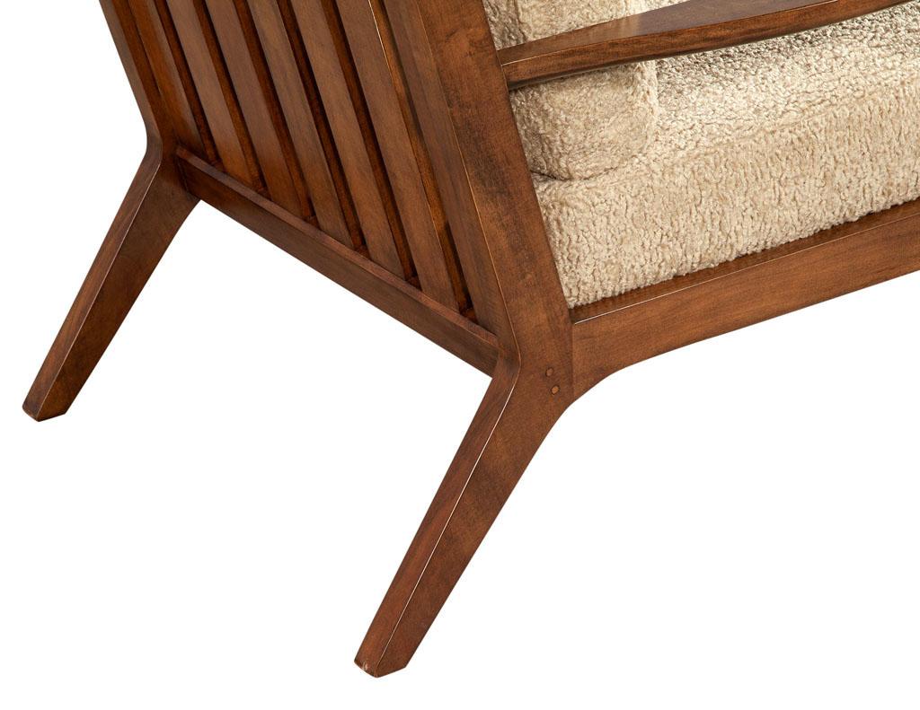 Mid-Century Modern Inspired Maple Lounge Chair by Ellen Degeneres Mildas Chair For Sale 9