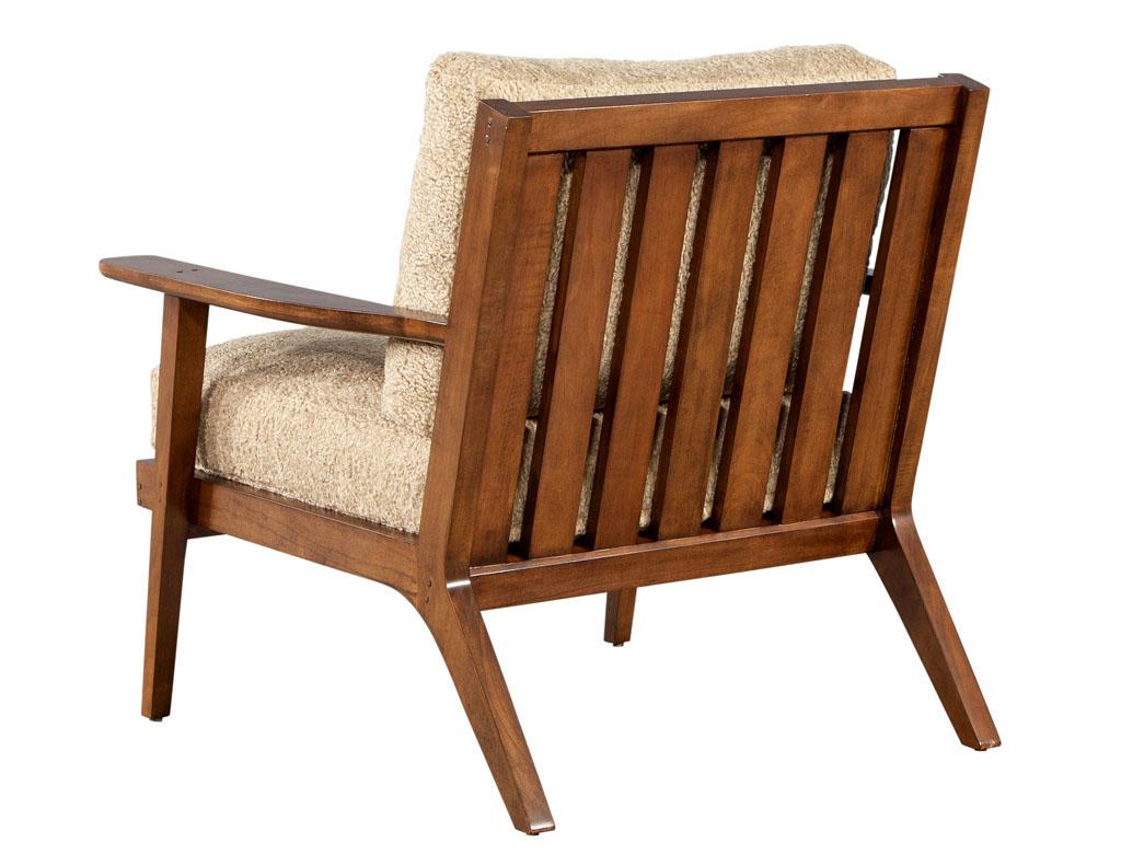 Mid-Century Modern Inspired Maple Lounge Chair by Ellen Degeneres Mildas Chair For Sale 2