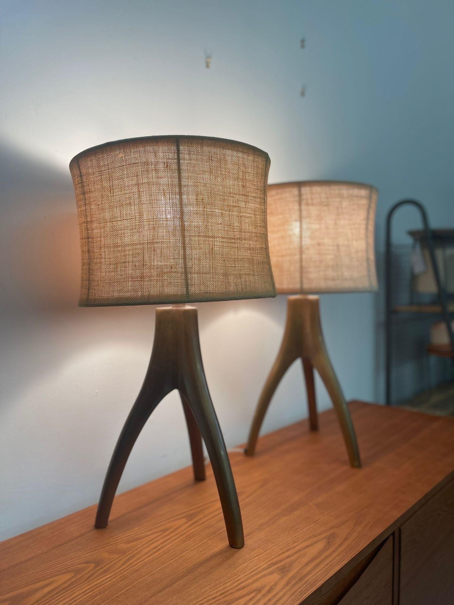 Mid Century Modern Inspired Table Lamps . Set of 2 For Sale 2