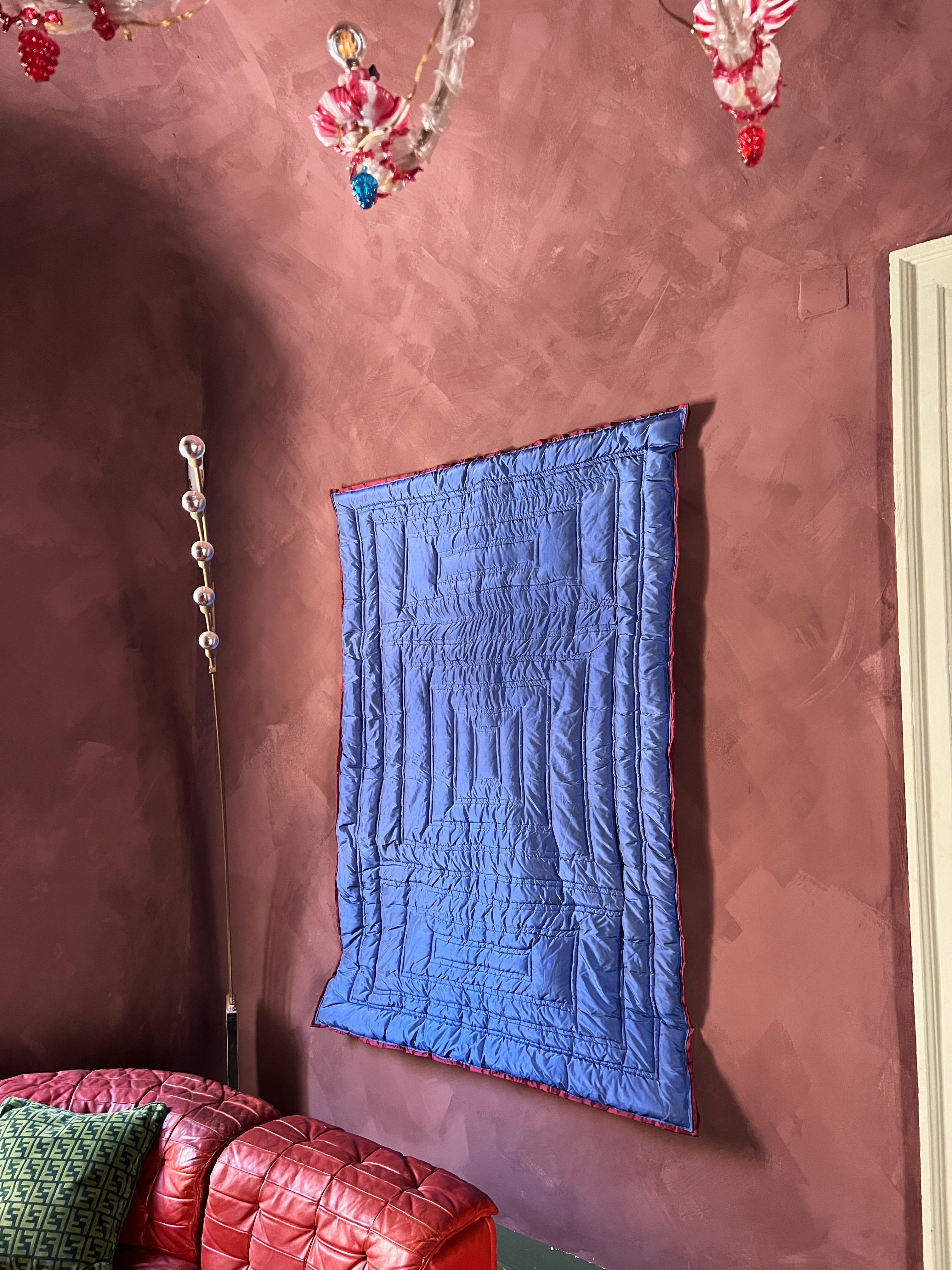Mid-Century Modern Inspired Textile Wall Sculpture in Raw Silk by Amanda Malm For Sale 4