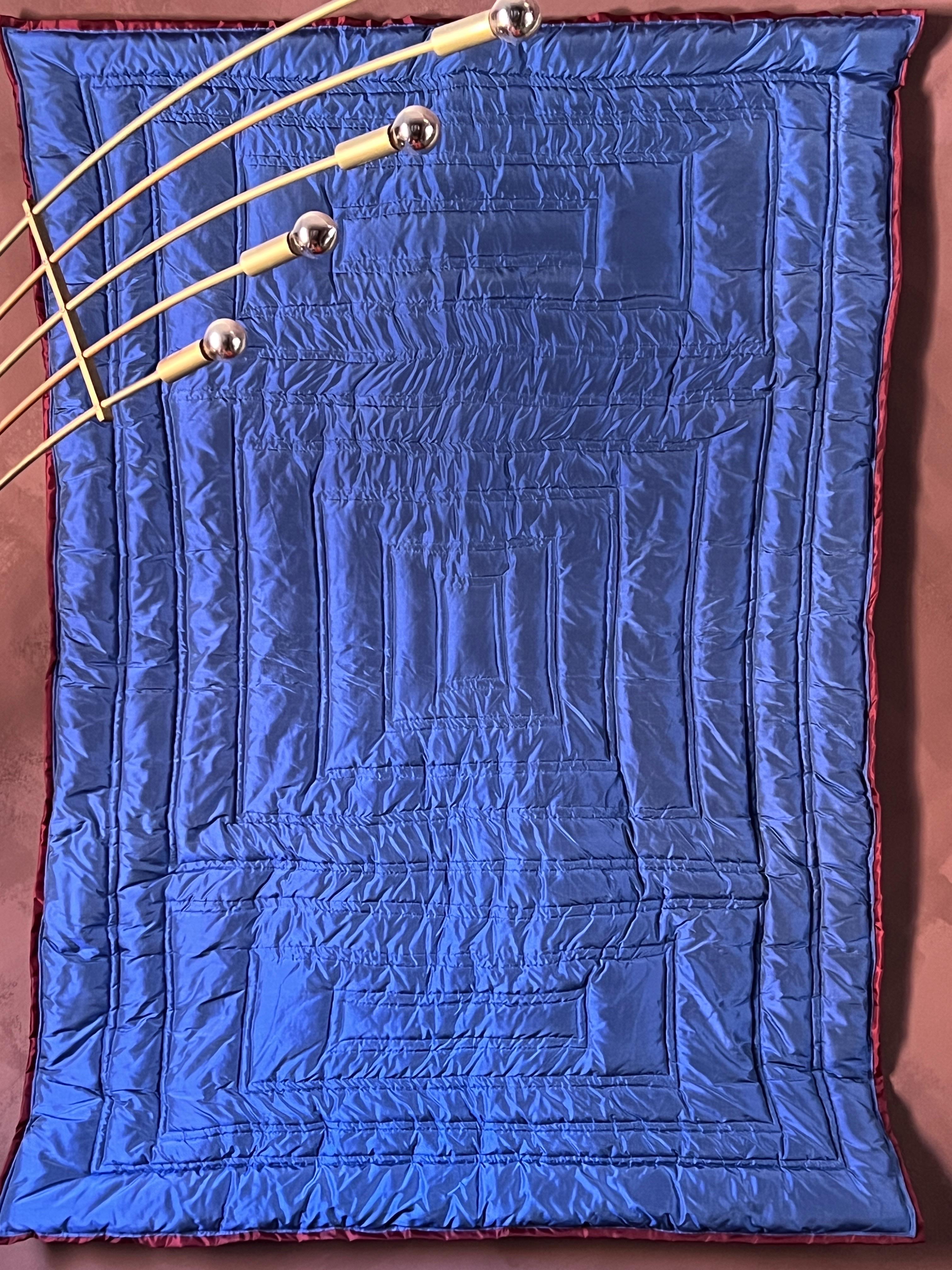 Mid-Century Modern Inspired Textile Wall Sculpture in Raw Silk by Amanda Malm For Sale 6