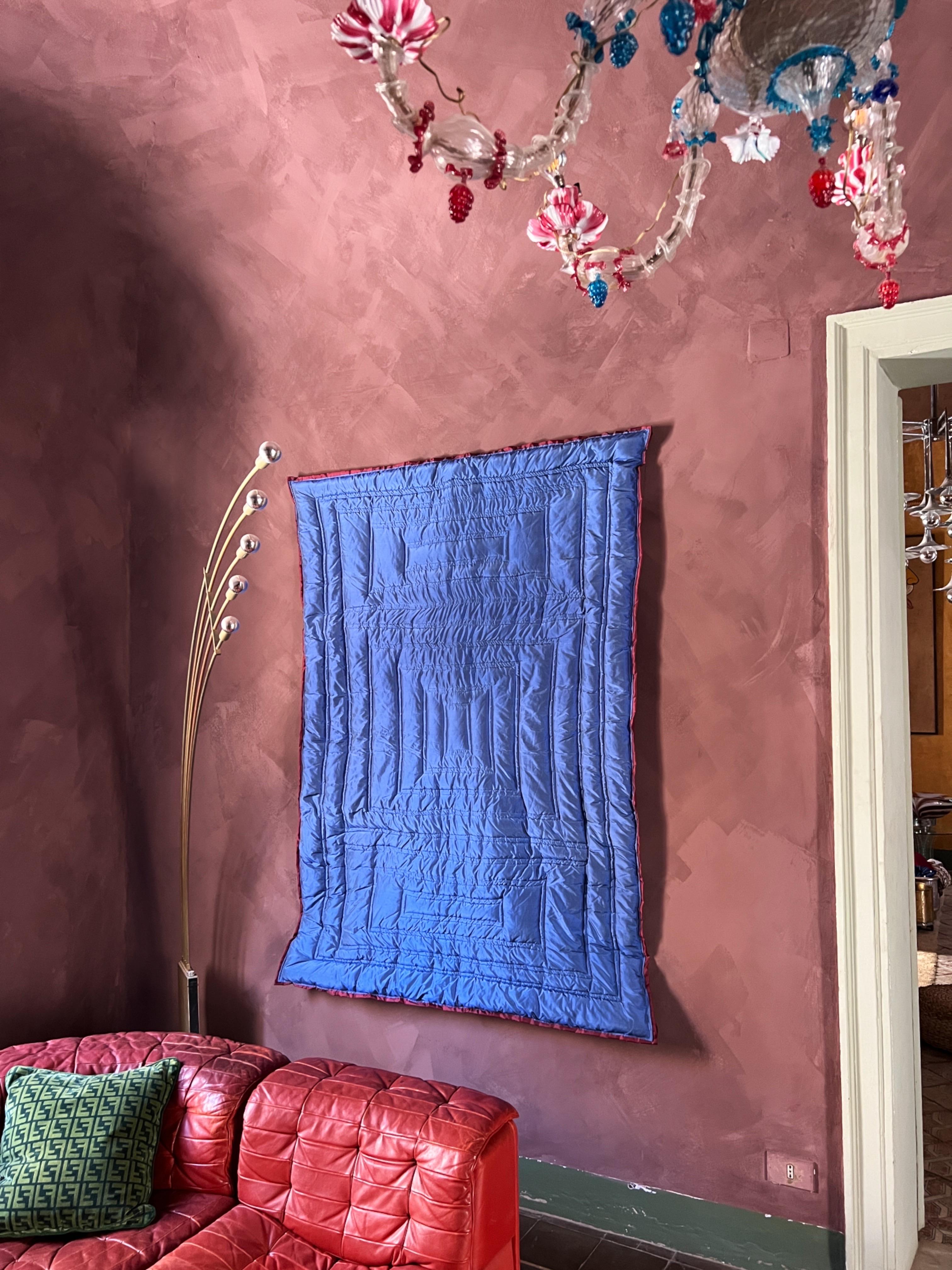 Mid-Century Modern Inspired Textile Wall Sculpture in Raw Silk by Amanda Malm For Sale 7