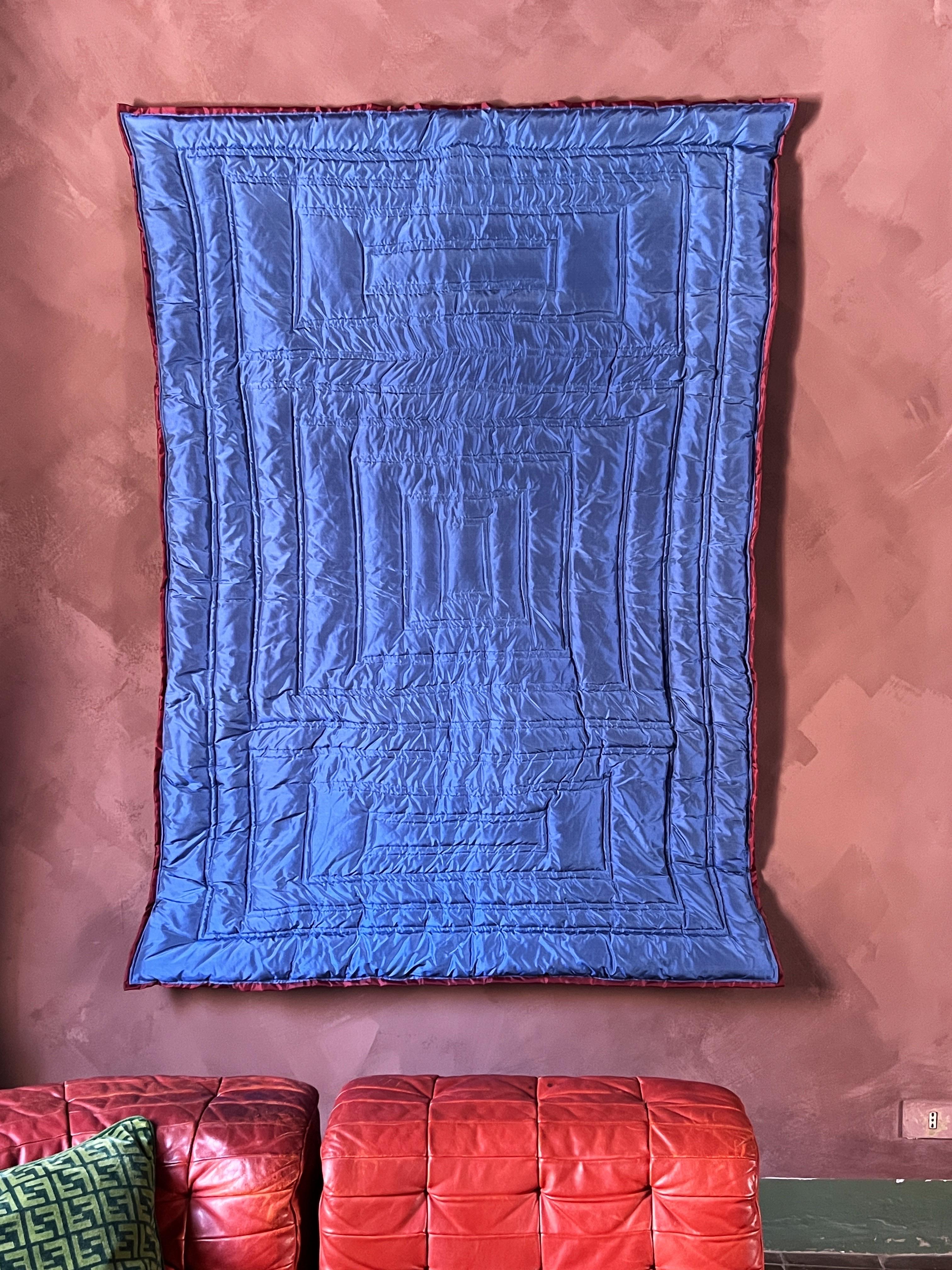 Mid-Century Modern Inspired Textile Wall Sculpture in Raw Silk by Amanda Malm In New Condition For Sale In Palermo, PA