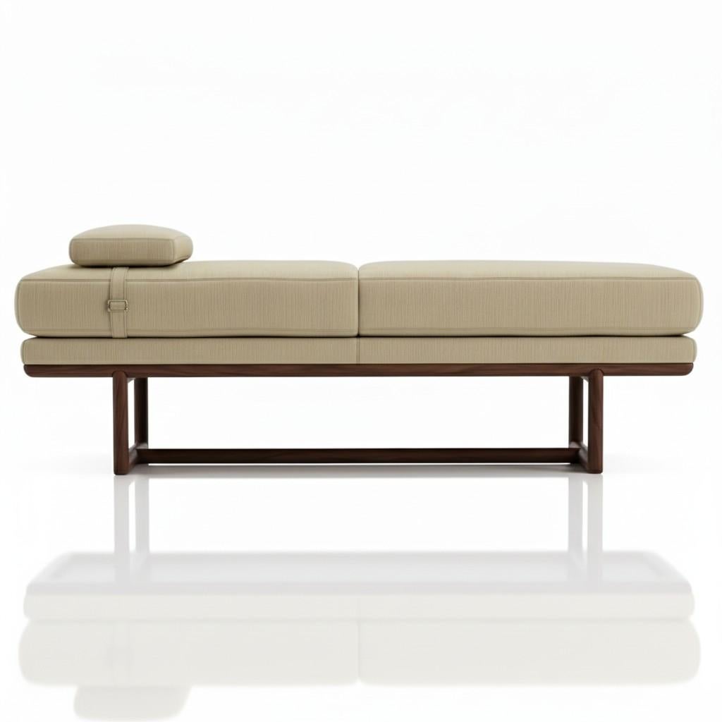 Modernes Holz und gepolstertes Daybed aus der Jahrhundertmitte - Mondo Design Studio (Portugiesisch) im Angebot