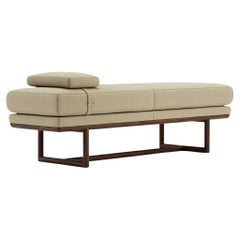 Mid-Century Modern-Inspired Wood and Upholstered Daybed - Mondo Design Studio