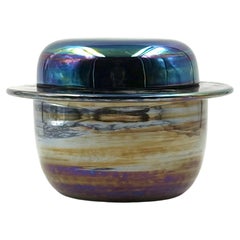 Mid-century modern iridescent ceramic, Paoli Italy 1970s
