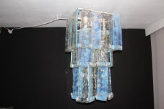 Lampadario lungo iridescente Laguna Model No. di Fratelli Toso, metà secolo.