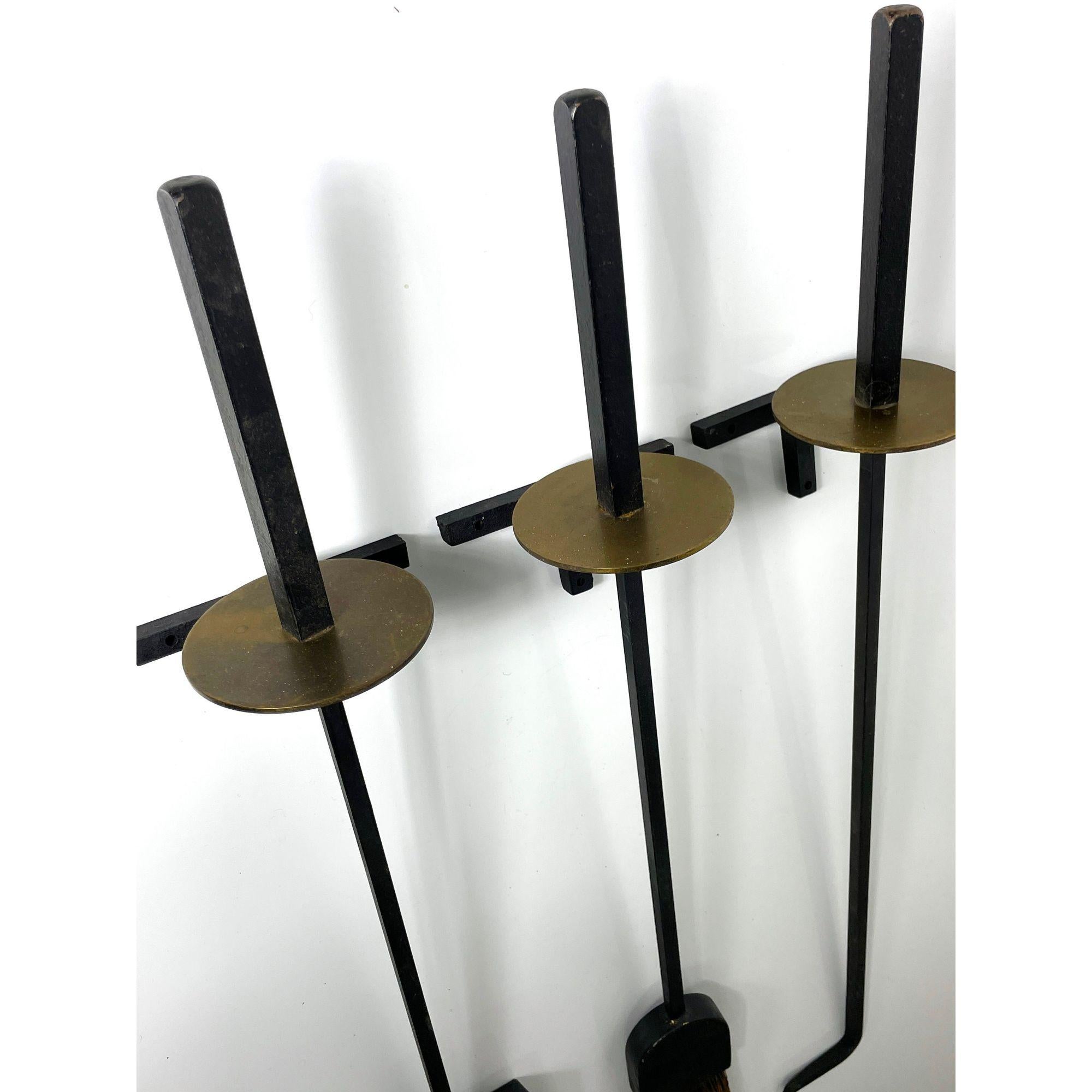 wall mounted fireplace tools
