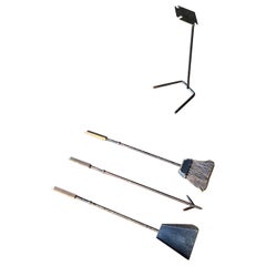 Set d'outils de cheminée en fer The Moderns, USA, années 1950