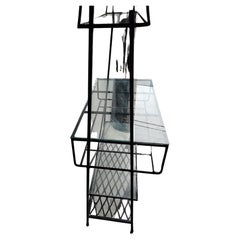 Mid-Century Modern Iron & Glass Indoor Outdoor Patio Etagere by John Salterini