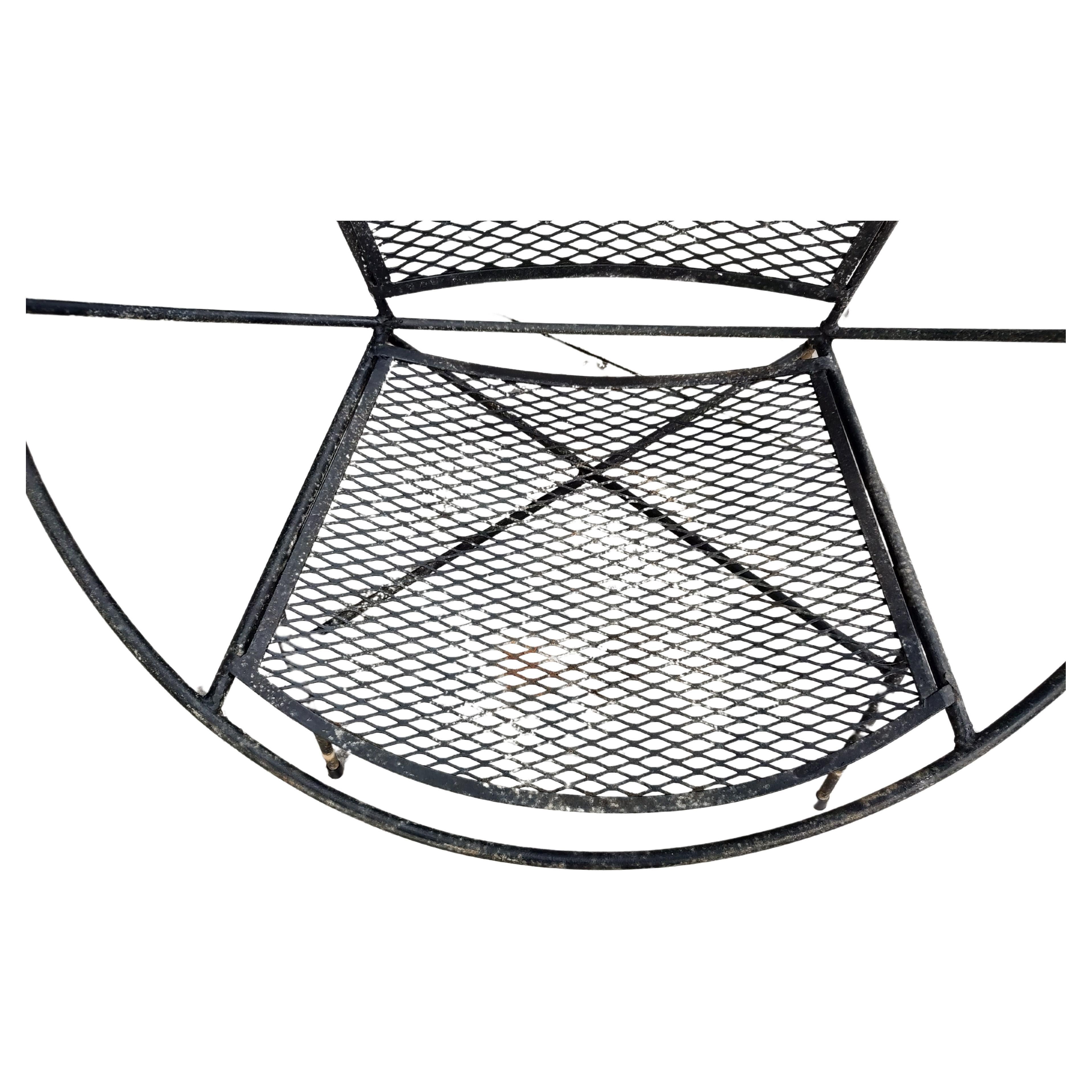Sedia da salotto Hoop in ferro di Maurizio Tempestini per Salterini, stile metà secolo. In condizioni buone in vendita a Port Jervis, NY