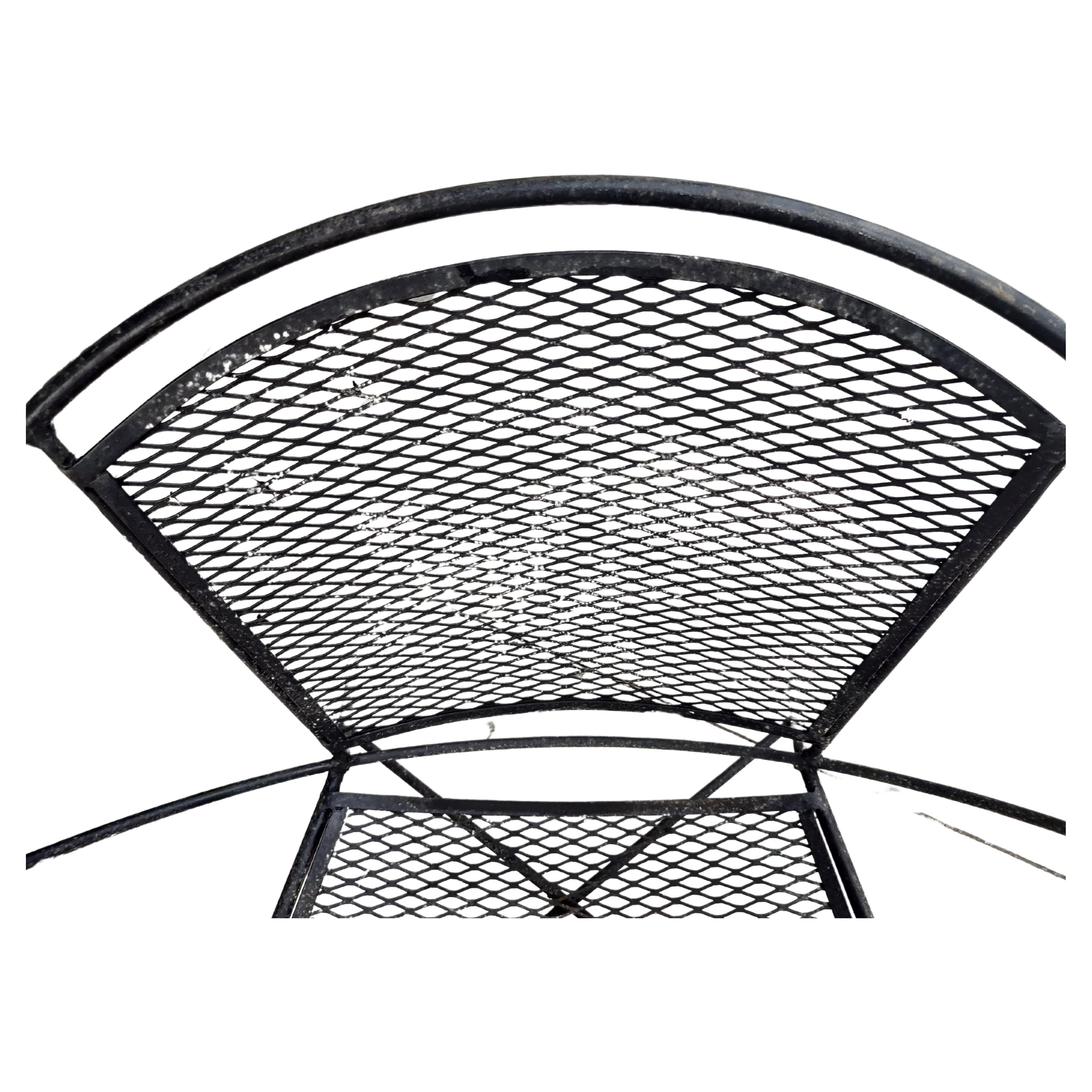 Metà XX secolo Sedia da salotto Hoop in ferro di Maurizio Tempestini per Salterini, stile metà secolo. in vendita
