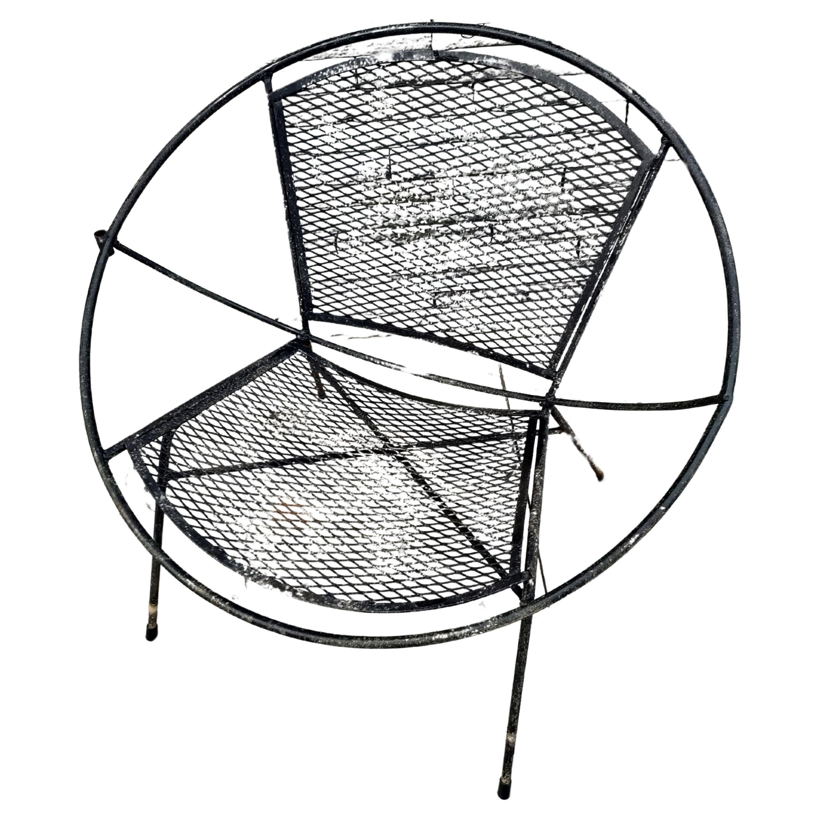 Mid-Century Modern Iron Hoop Lounge Chair by Maurizio Tempestini for Salterini