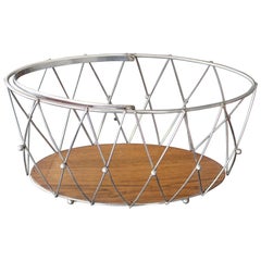 Mid-Century Modern Iron Magazine Rack