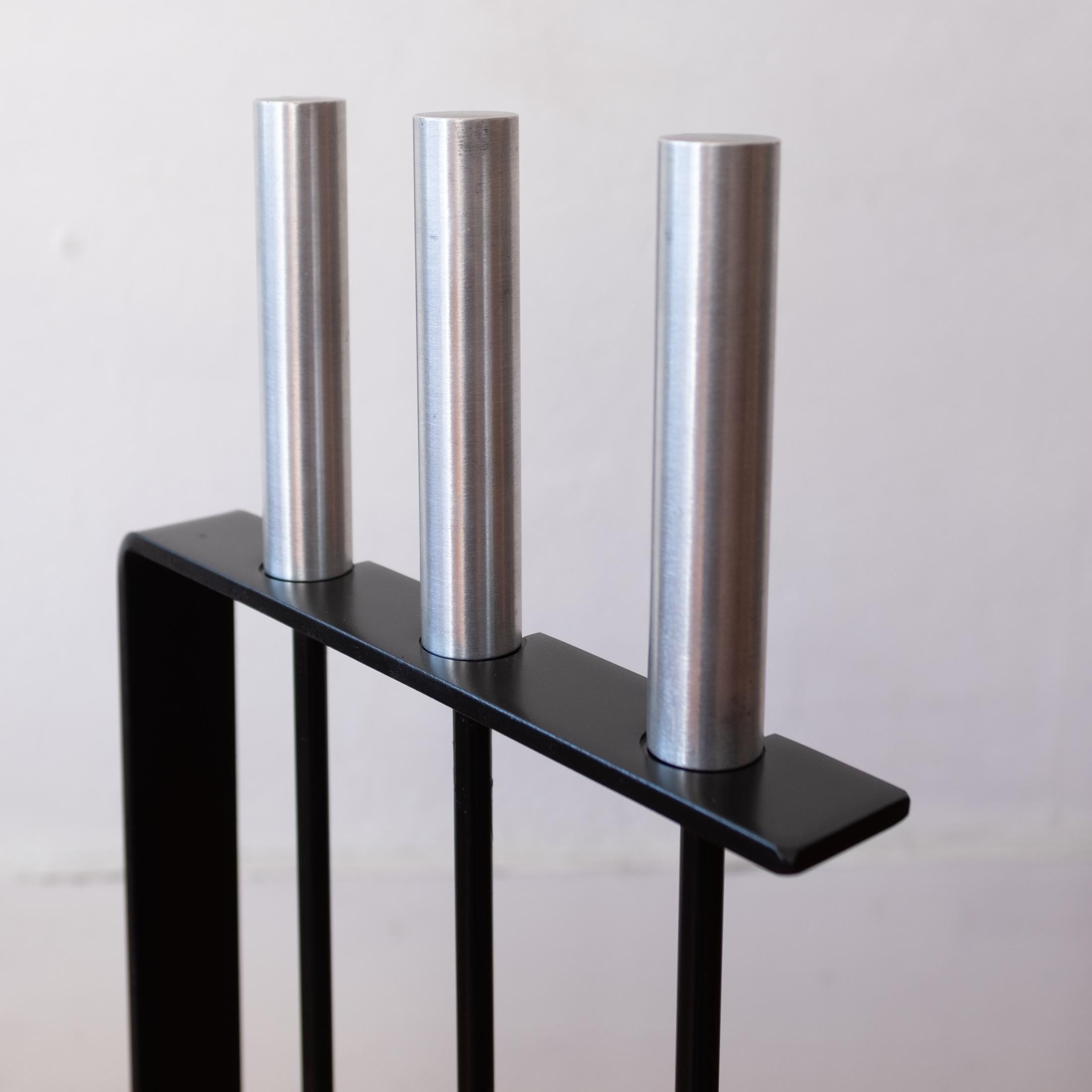 Set de Herramientas para Chimenea de Hierro Modernista de Mediados de Siglo en Bueno estado para la venta en San Diego, CA