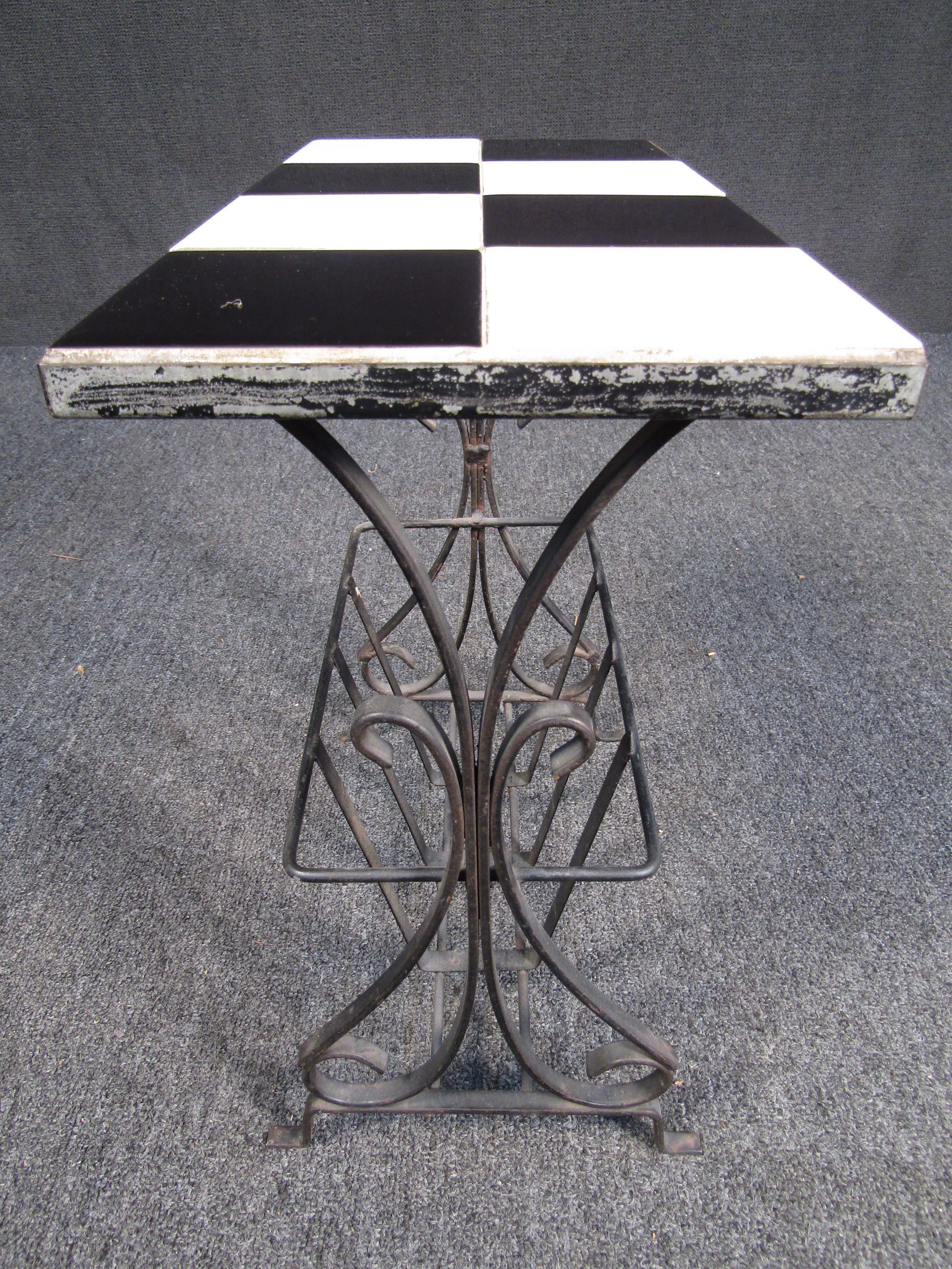 Mid-Century Modern Iron Side Table 3