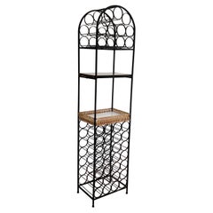 Mid-Century Modern Iron Wine Rack by Arthur Umanoff