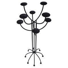 Mid Century Modern Iron Wire Floor Standing Candelabra