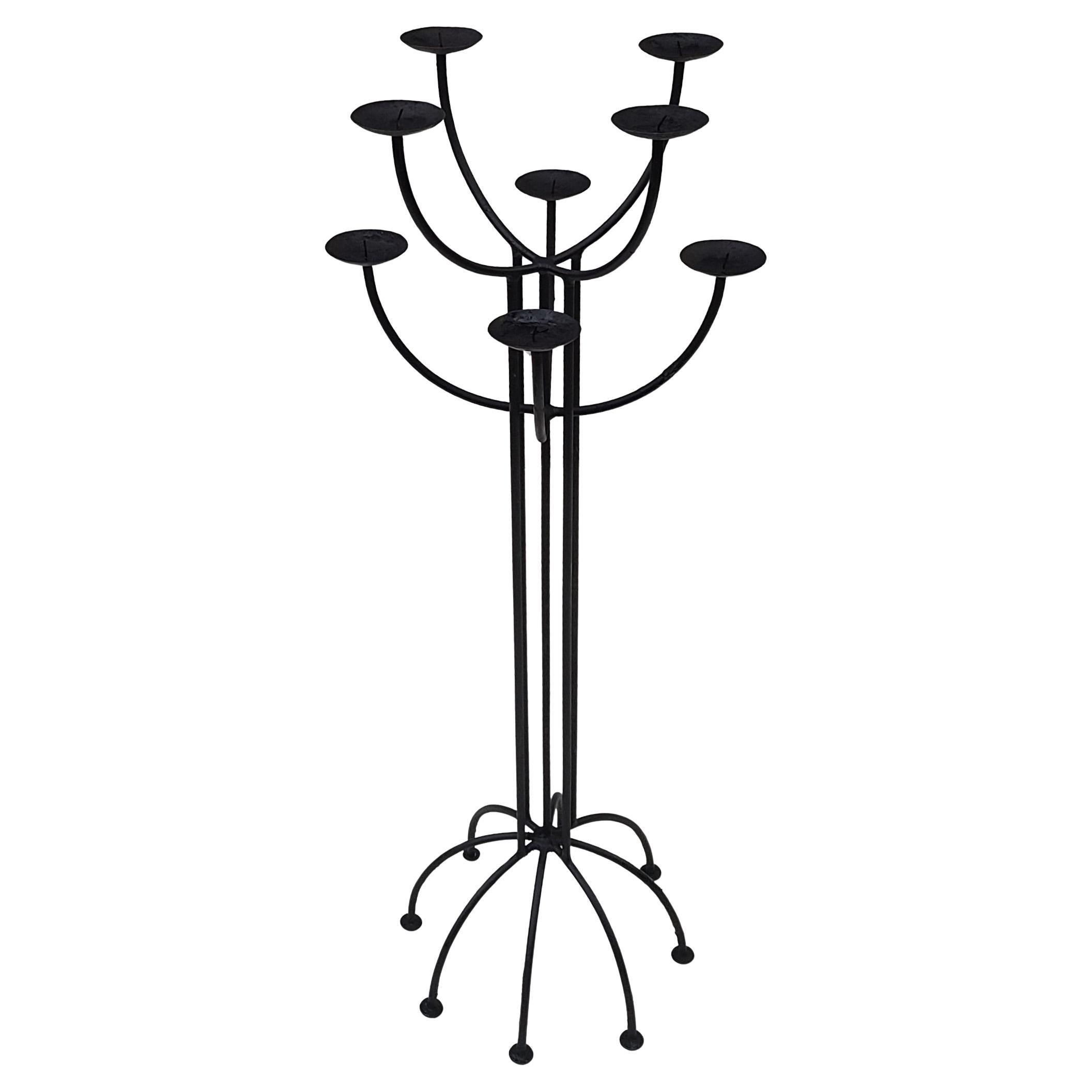 Mid Century Modern Iron Wire Floor Standing Kandelaber