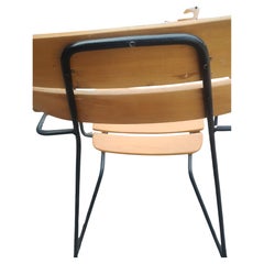 Chaises longues en fer et en bois de Martin Eisler et Carlo Hauner, modernes au milieu du siècle dernier