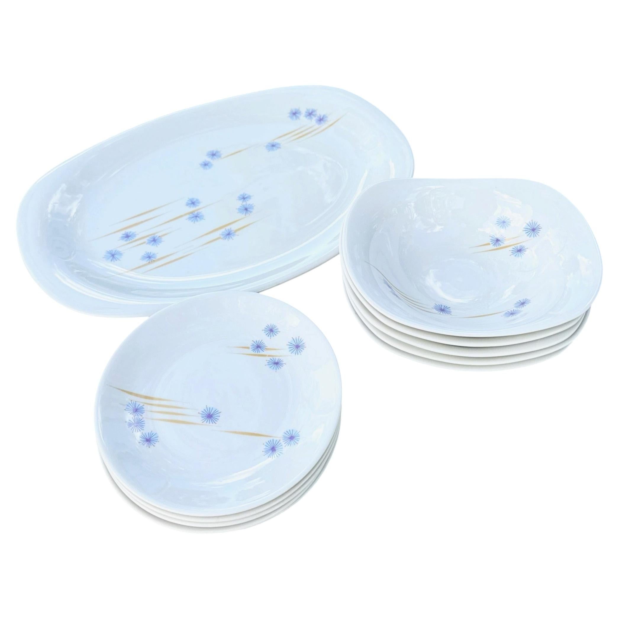 Mid Century Modern Iroquois Parasols Dish Set by Ben Seibel - 11 Pieces For Sale