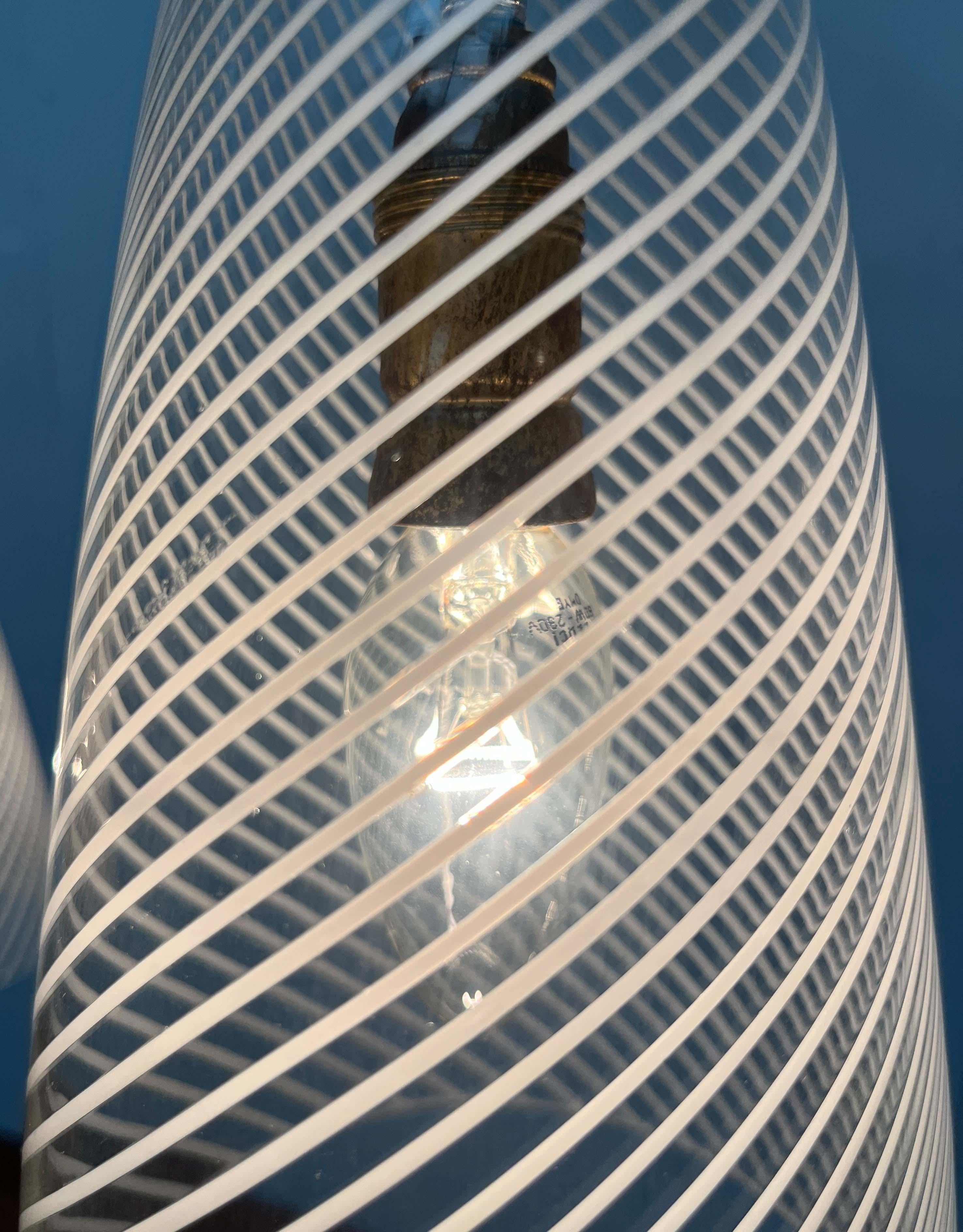 Metallo Ciondoli in vetro a vortice dell'isola moderna di metà secolo A.F. Gangkofner Peill & Putzler in vendita