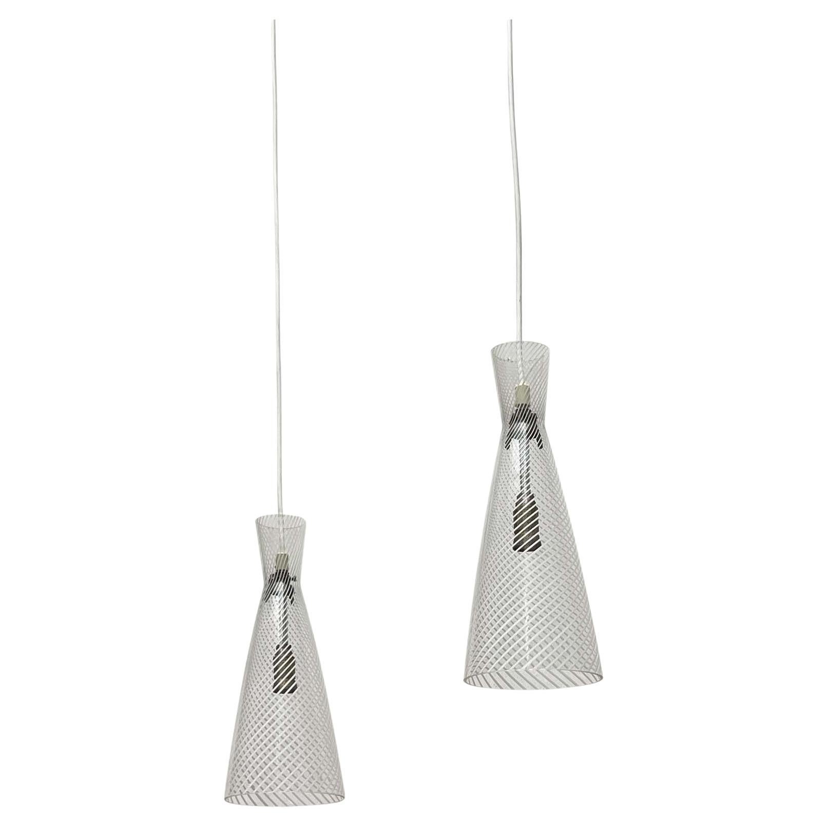 Ciondoli in vetro a vortice dell
isola moderna di metà secolo A.F. Gangkofner Peill
Putzler