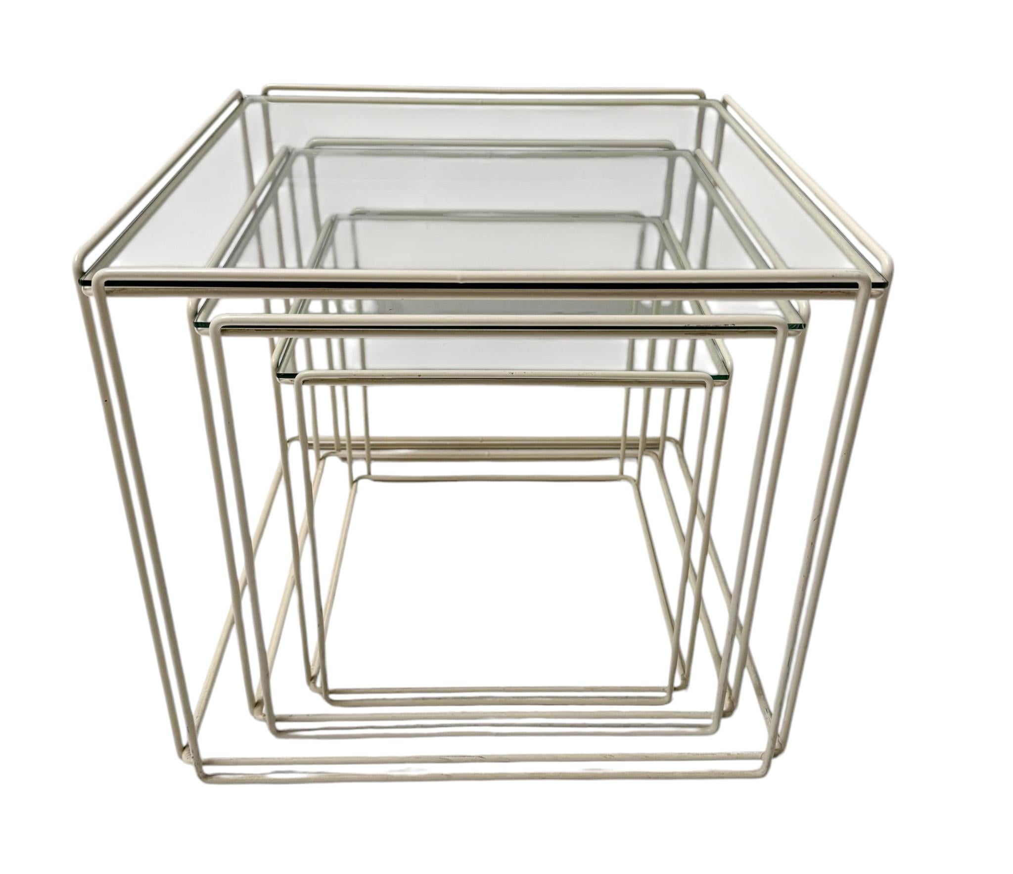 Mid-Century Modern Isocele Nesting Tables by Max Sauze for Groupe S.A, 1970s In Good Condition For Sale In Amsterdam, NL