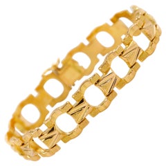 Mid-Century Modern Italian 18-Karat Yellow Gold Open-Link Bracelet