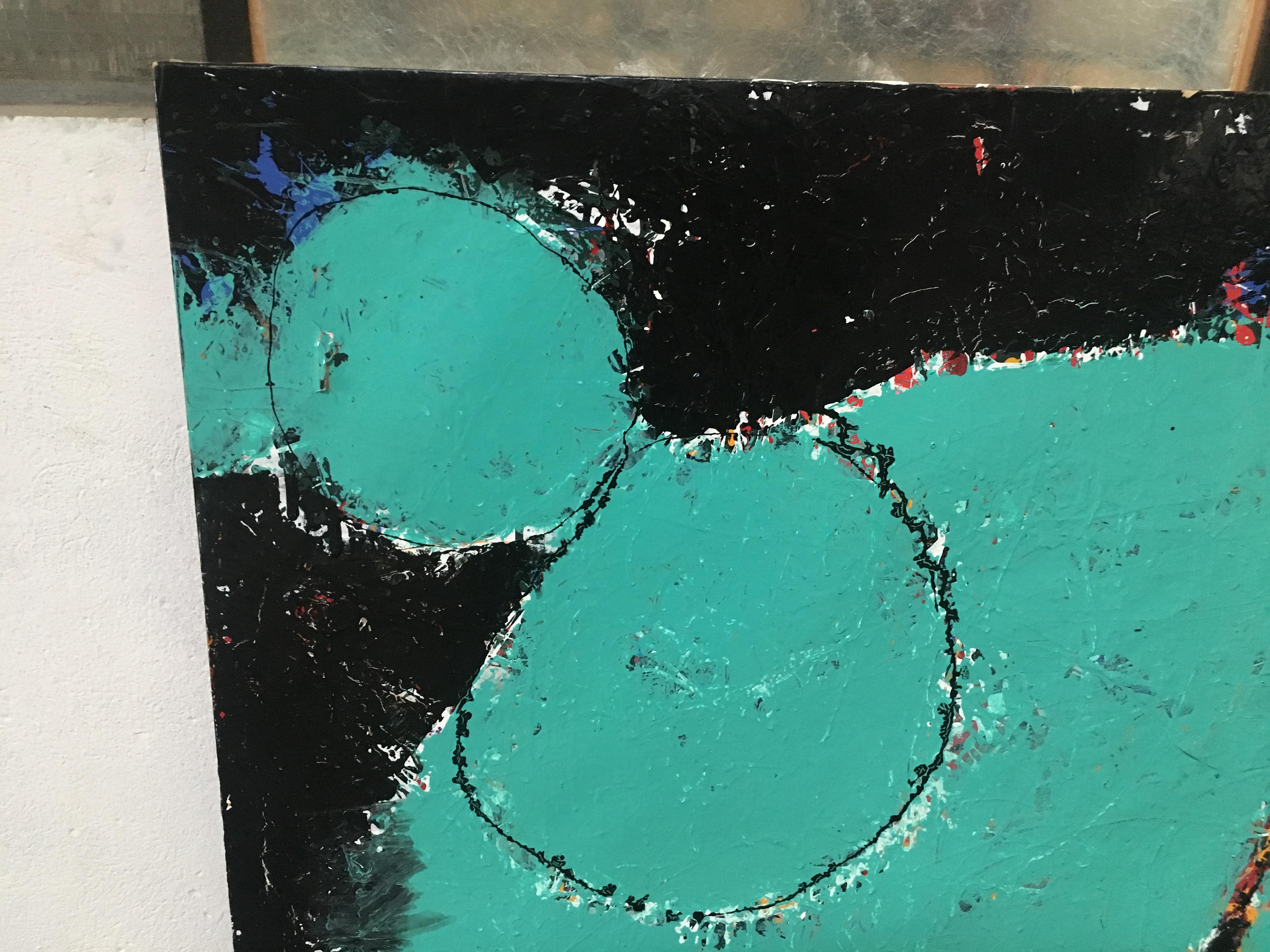 Mid-Century Modern Italian Abstract Painting on Paper, 1970s In Good Condition In Prato, IT